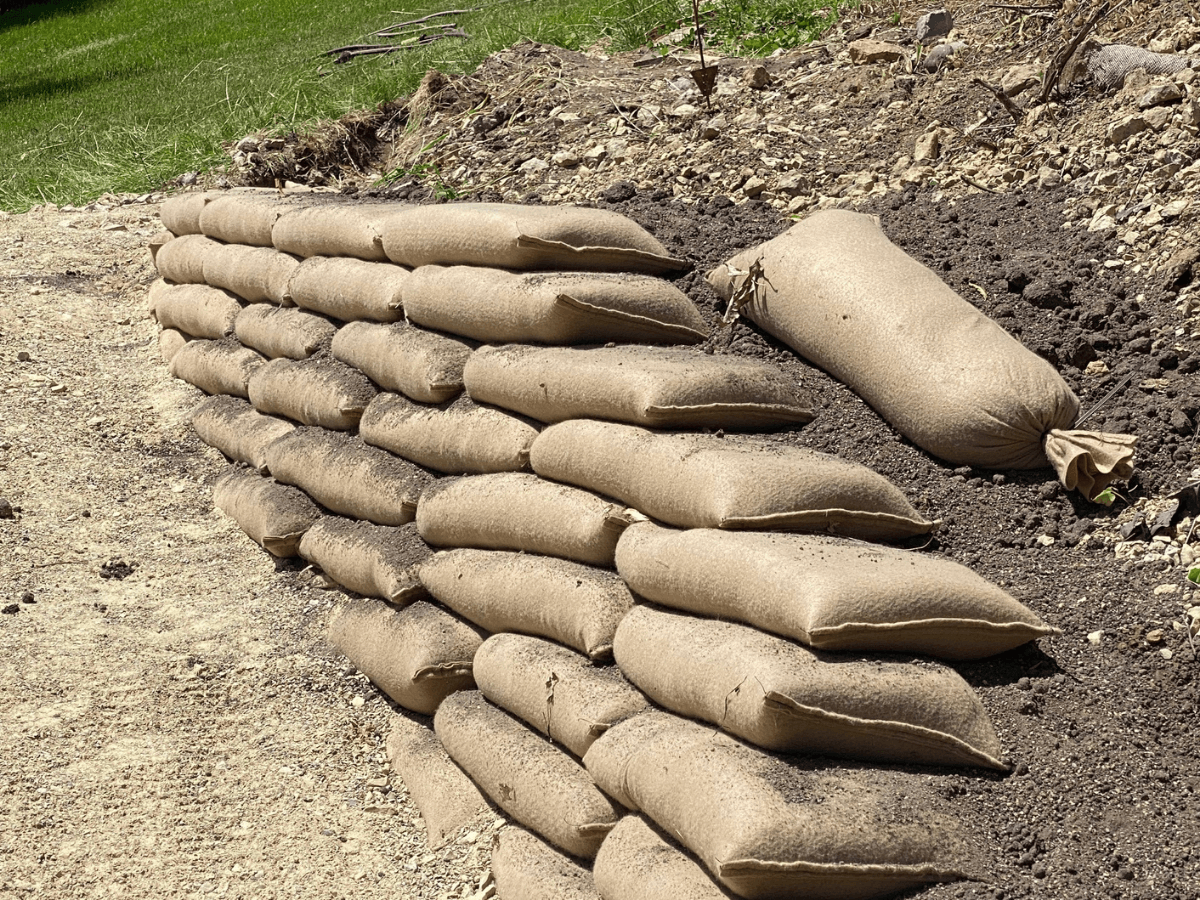 GroWall Retaining Wall Stacked Bags